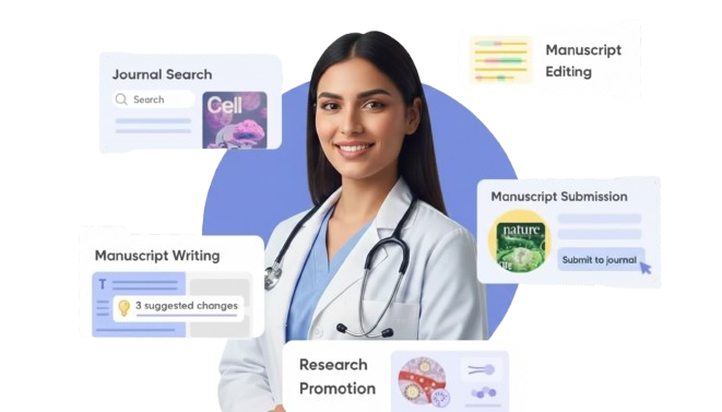 Researcher managing a journal submission