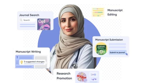Researcher preparing an article for publication