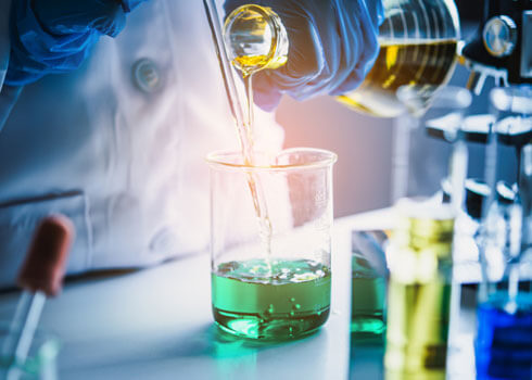 Scientific analysis in a research laboratory
