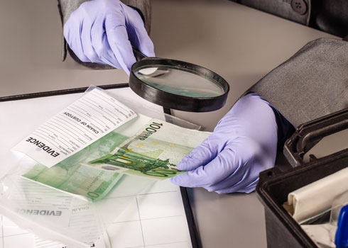 Close examination of a research document